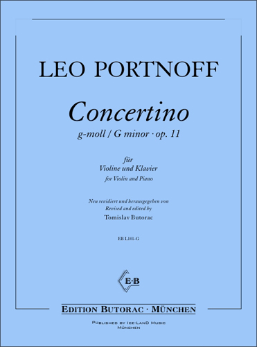 Cover - Leo Portnoff, Concertino in G minor op. 11